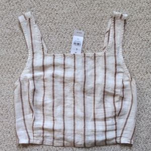 NWT Lou & Grey 100% Linen Crop Top